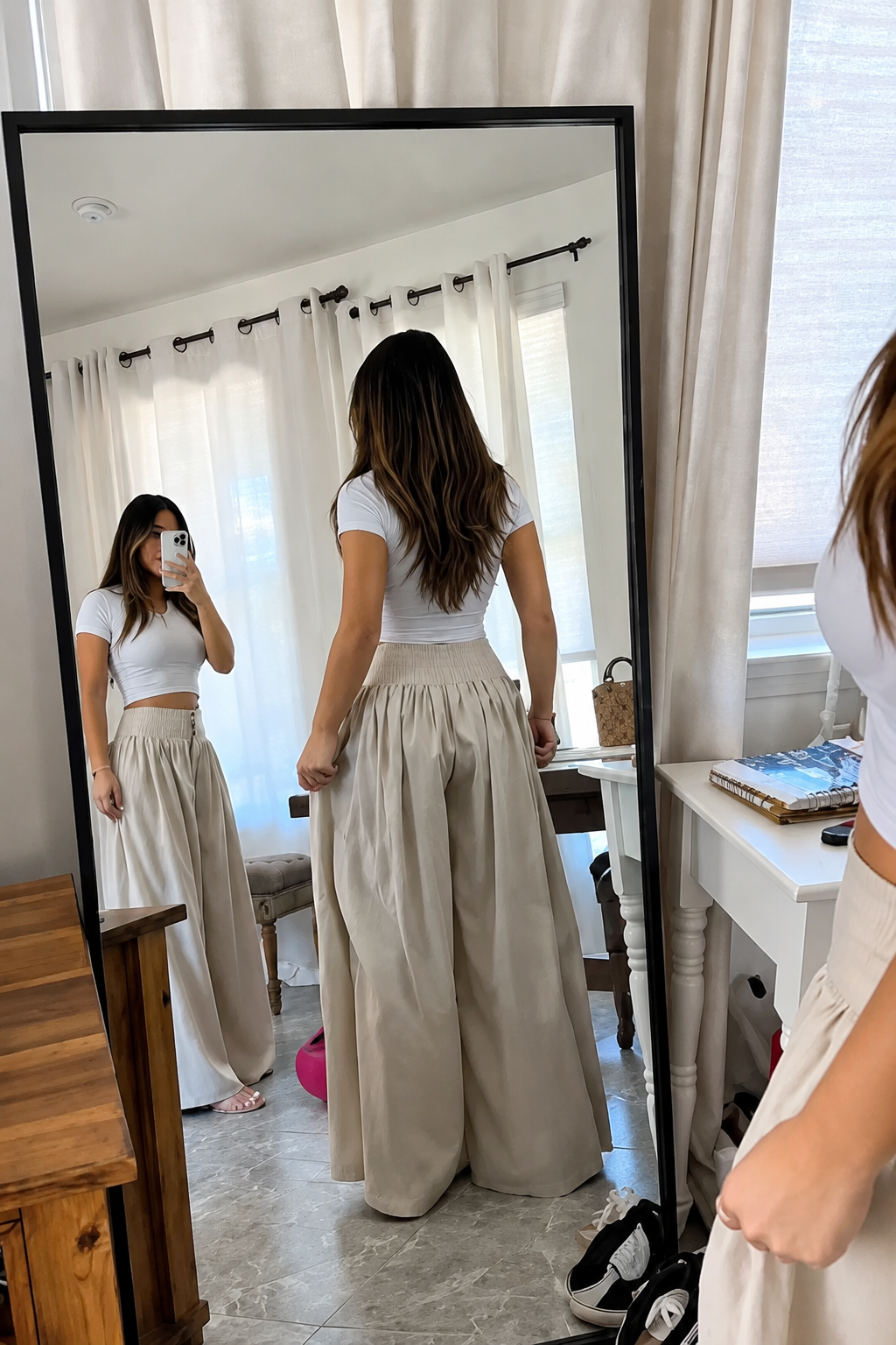 High Waist Flowy Wide Leg Pants