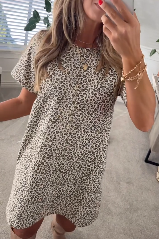 Wild Leopard Mini Dress