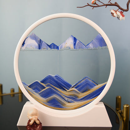 Moving Sand Art Picture Sandscapes in Motion Round Glass