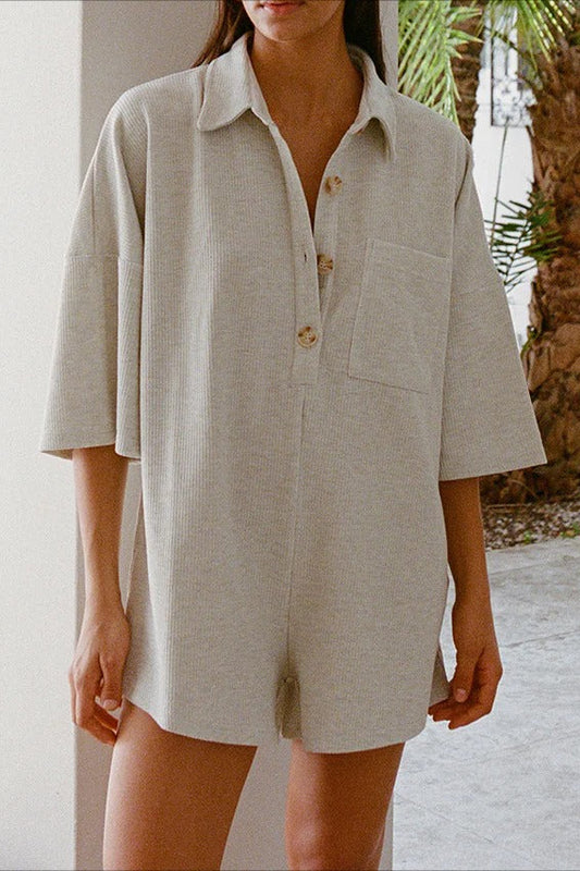 Half Sleeve Minimalist Jumpsuit