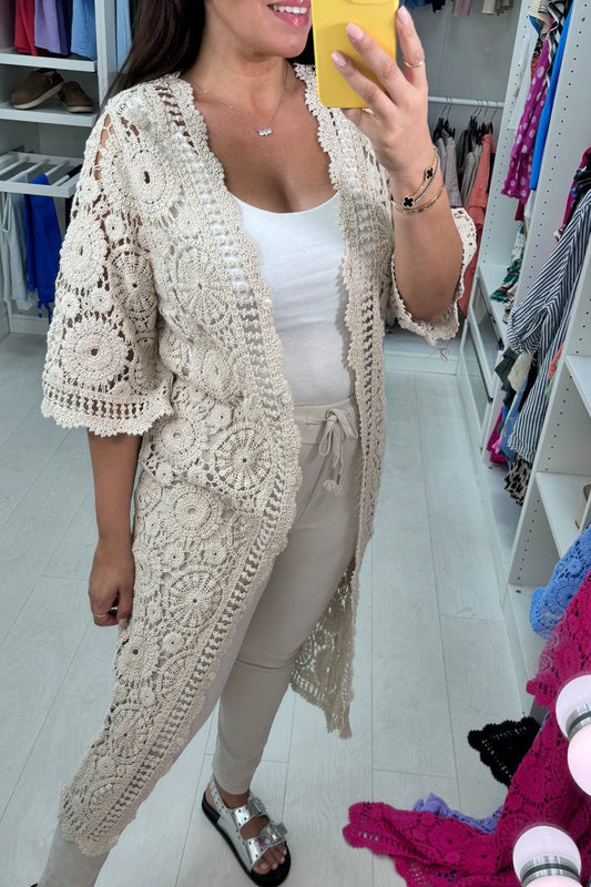 Crochet Longline Cardigan