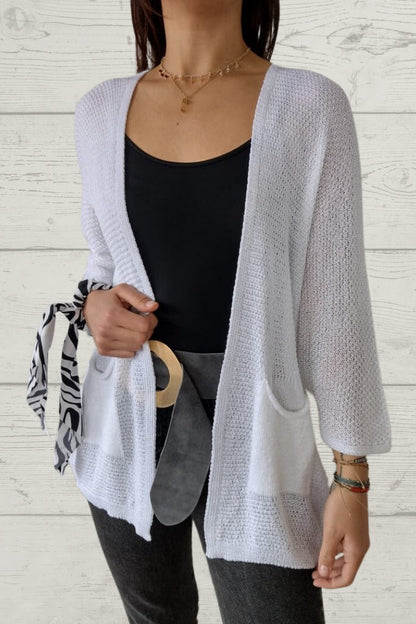 Thread 3/4 Sleeve with Pockets Cardigan