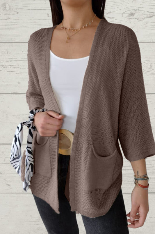 Thread 3/4 Sleeve with Pockets Cardigan