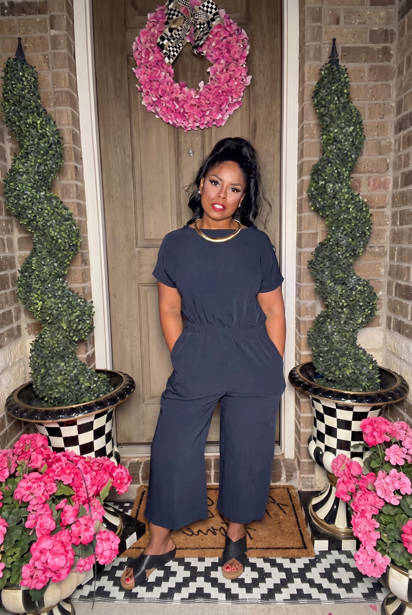 Effortless Chic Short-Sleeve Jumpsuit