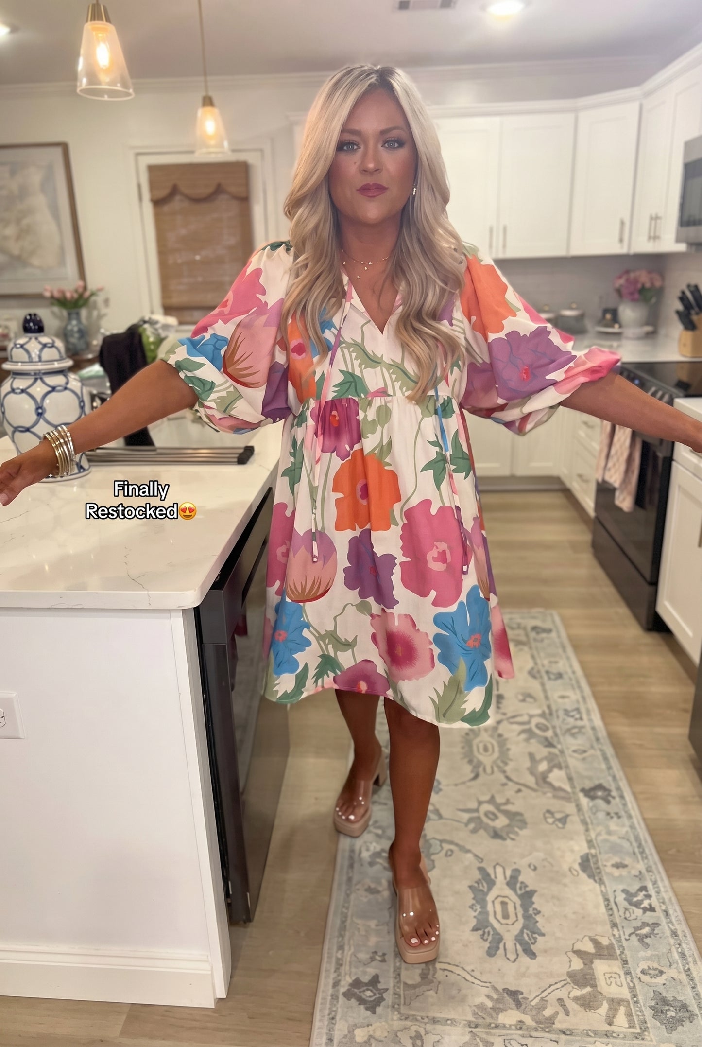 Vibrant Bloom Floral Mini Dress
