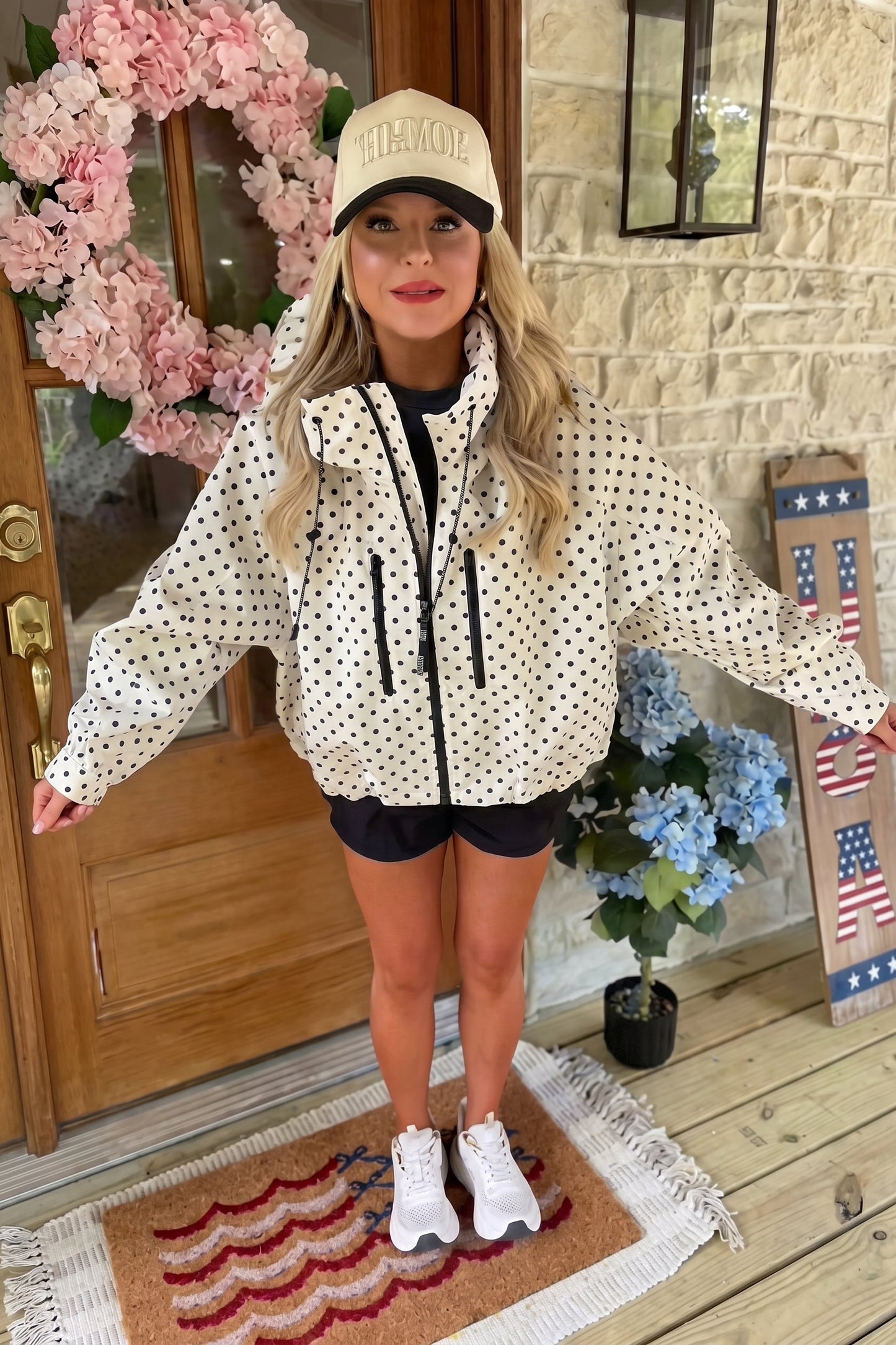 2026 Hot Sale Polka Dot Oversized Rain Jacket