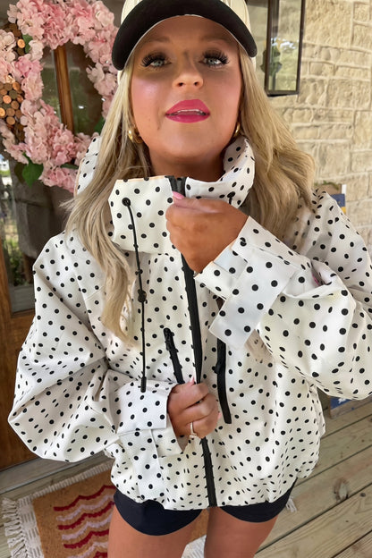 2026 Hot Sale Polka Dot Oversized Rain Jacket