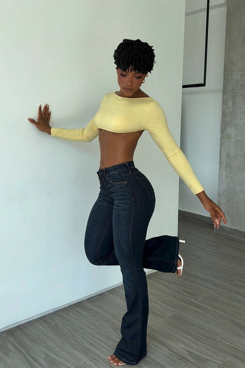 High‑Waisted Sculpting Flare Jeans