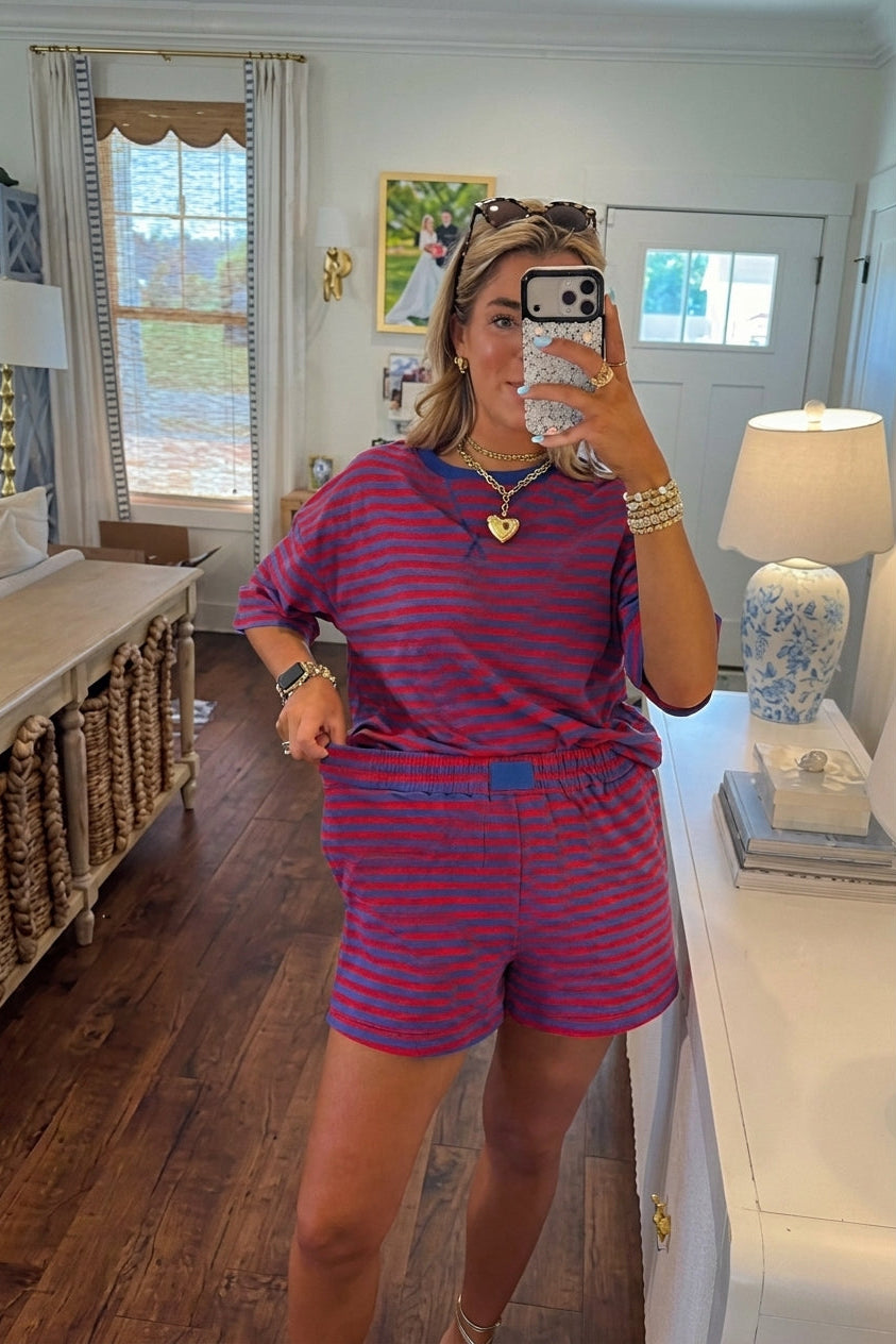Coastal Striped 2-Piece Lounge Set