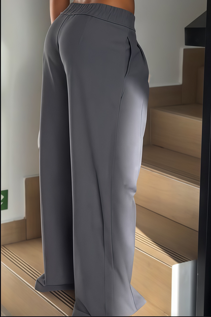 Urban Sleek High-Waist Wide-Leg Trousers