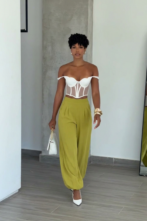 Lock-Hem Wide Leg Pants