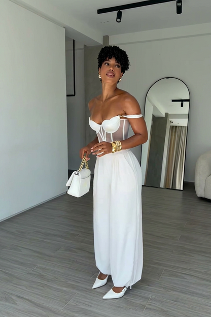 Lock-Hem Wide Leg Pants