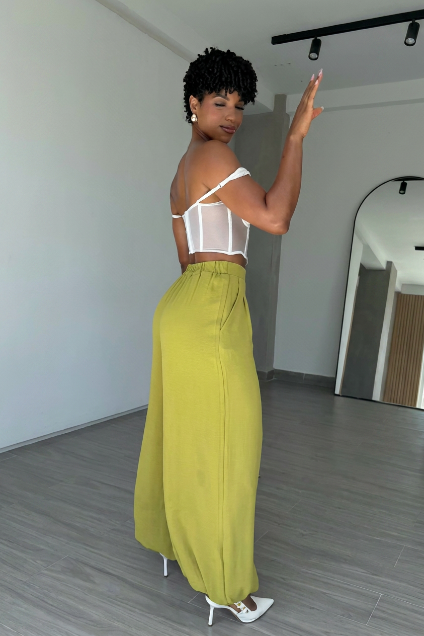 Lock-Hem Wide Leg Pants