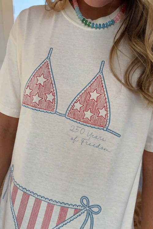 🇺🇸 250 Years of Freedom Bikini Graphic Tee