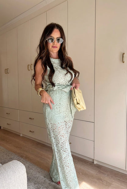 Mint Lace Two-Piece Set | Elegant & Effortless