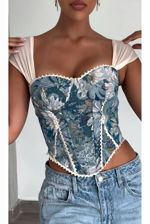 Floral Corset Top