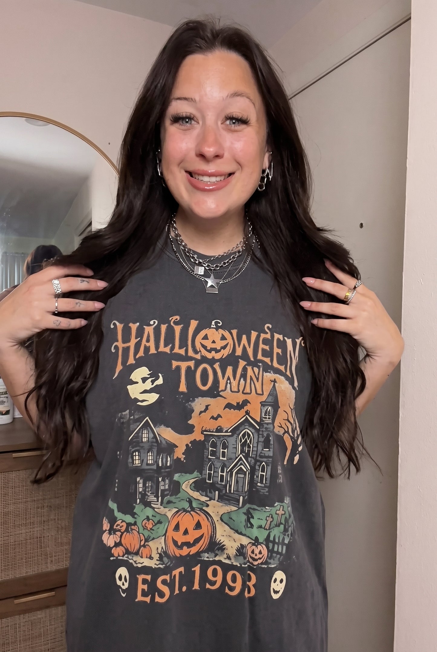 Halloween Town Vintage Washed Graphic Tee
