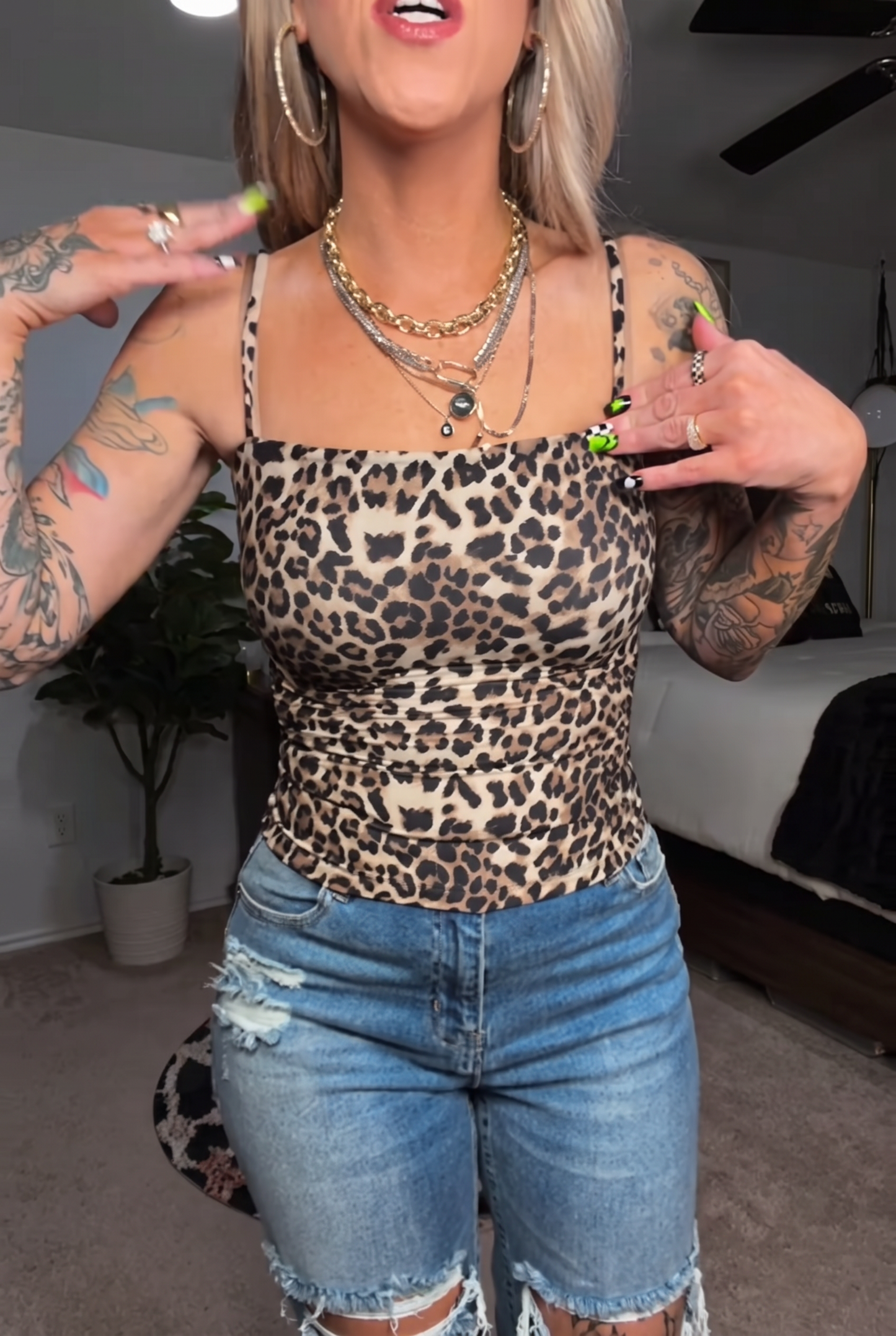 Leopard Print Cami Top