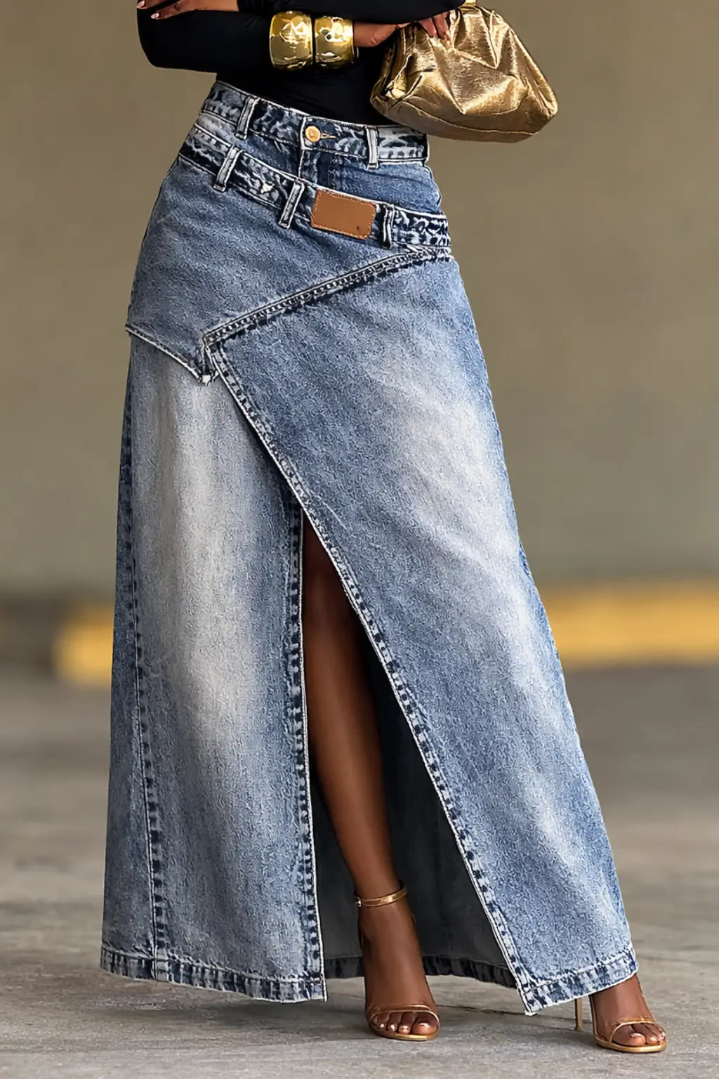 Ripped Fringed Loose Jeans
