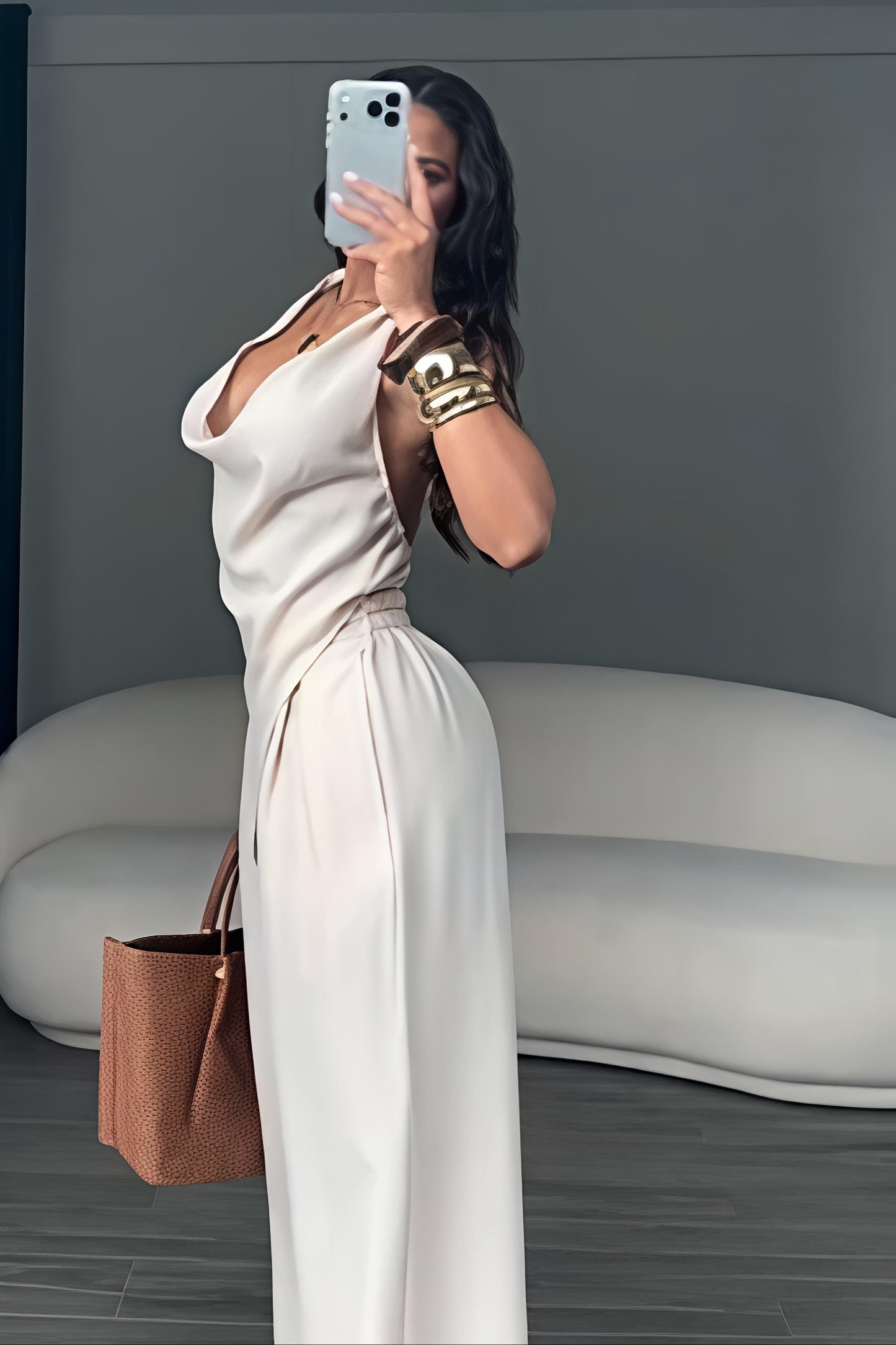Effortless Elegance Sleeveless Top & Wide-Leg Pants Set