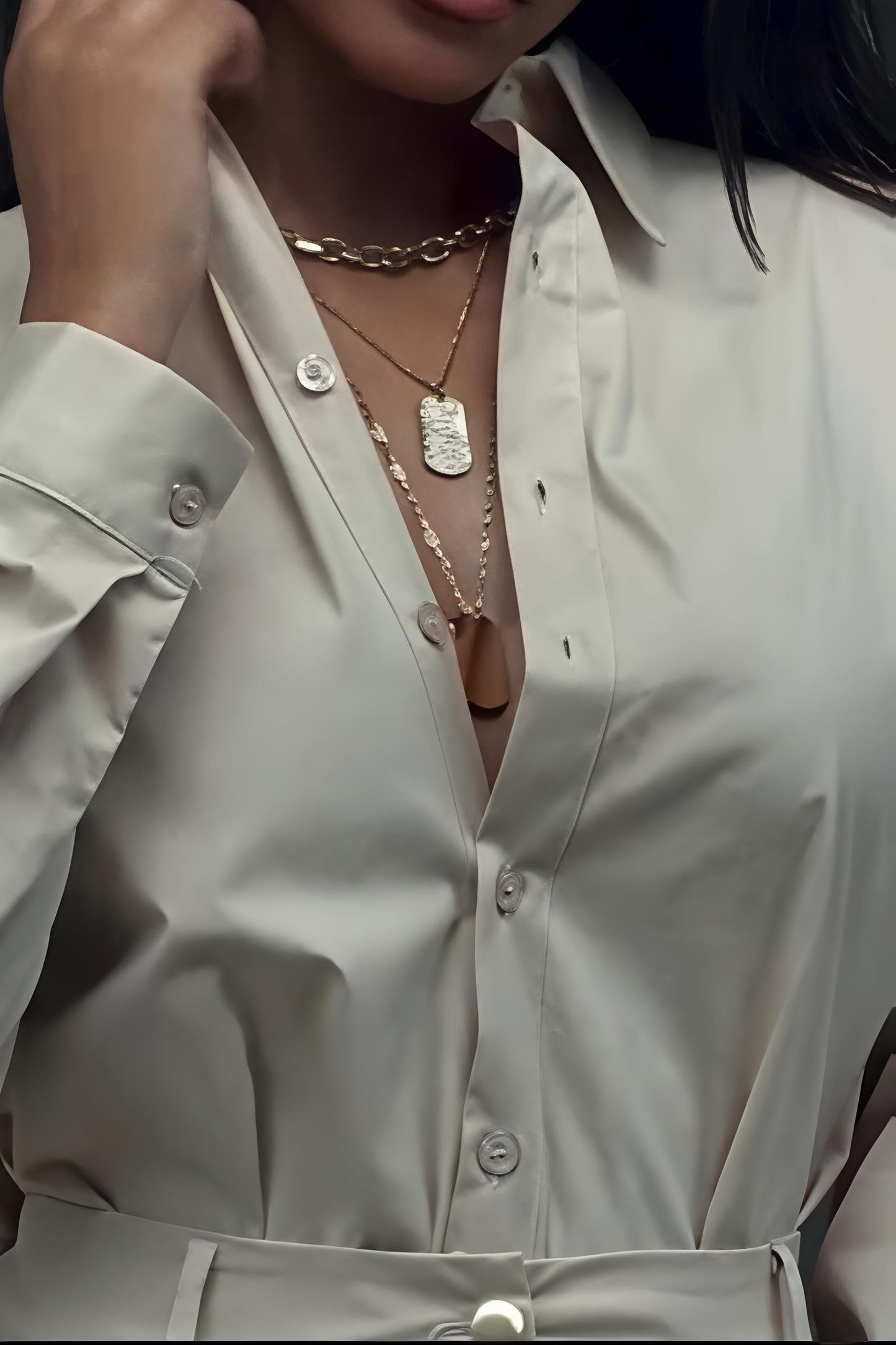 Effortless Chic Oversized Shirt & High-Waist Shorts Set