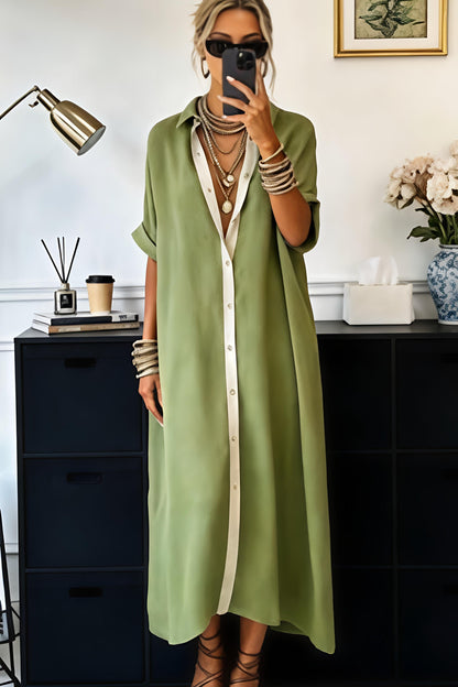 Boho Button-Down Maxi Dress