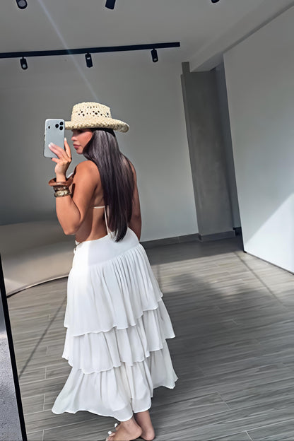 Boho Tiered Maxi Skirt