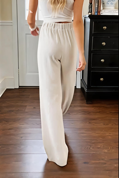 Women's High Waist Wide Leg Linen Pants