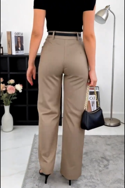 High-Waist Straight Leg Blazer Pants – Ultimate Comfort & Elegance