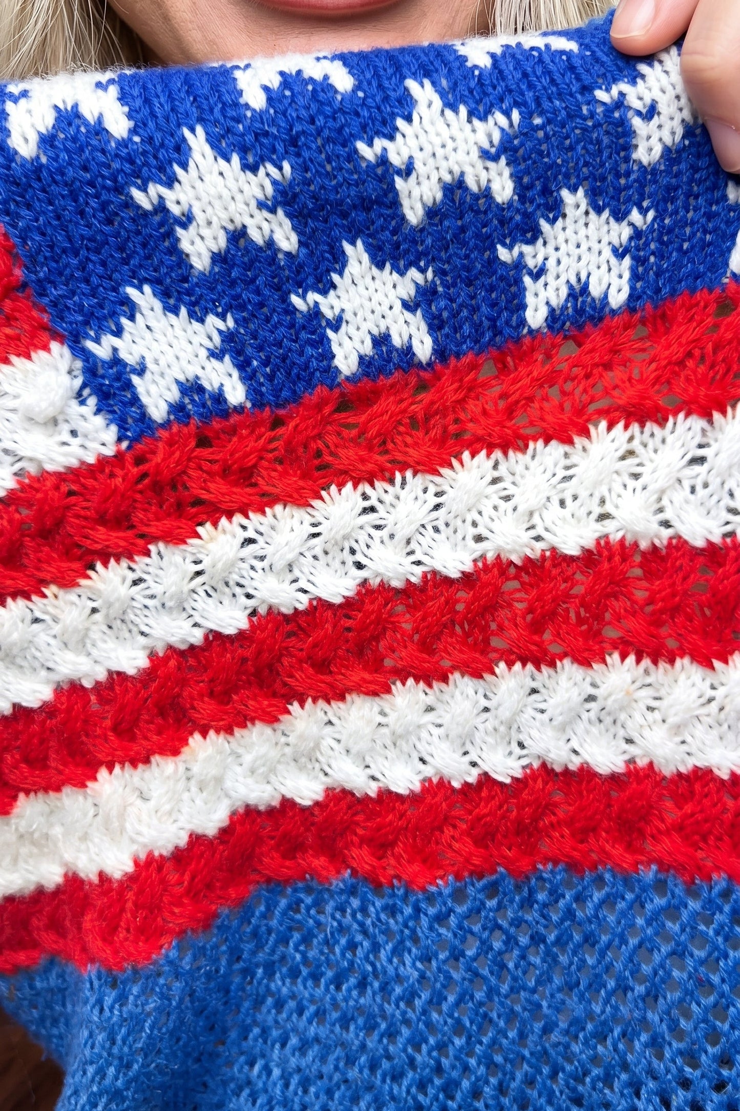 American 250th Anniversary Flag Knit Tank Top