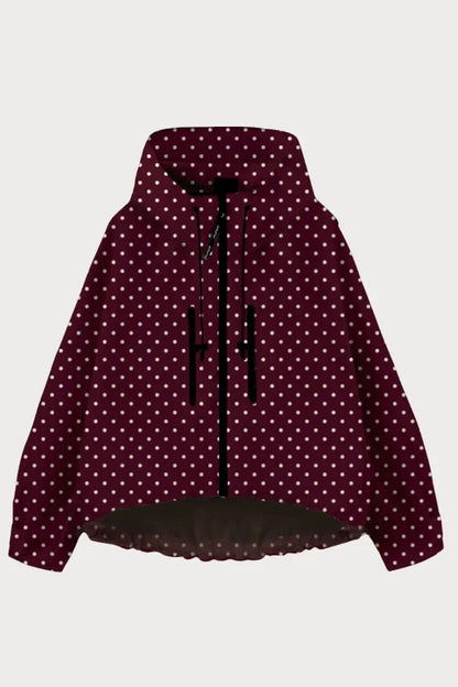 2026 Hot Sale Polka Dot Oversized Rain Jacket