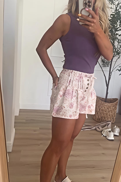 Floral Drawstring Shorts