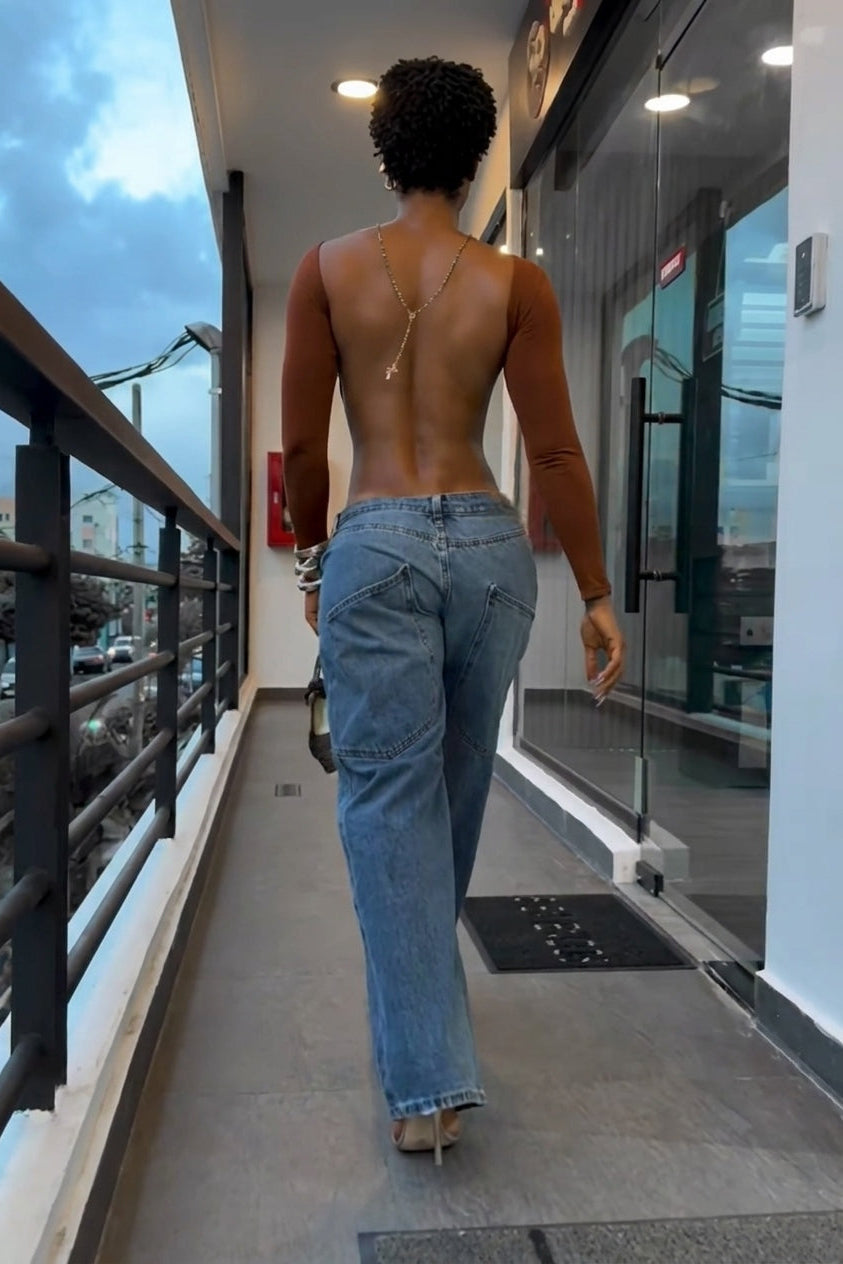 Low‑Rise Baggy Straight Leg Jeans