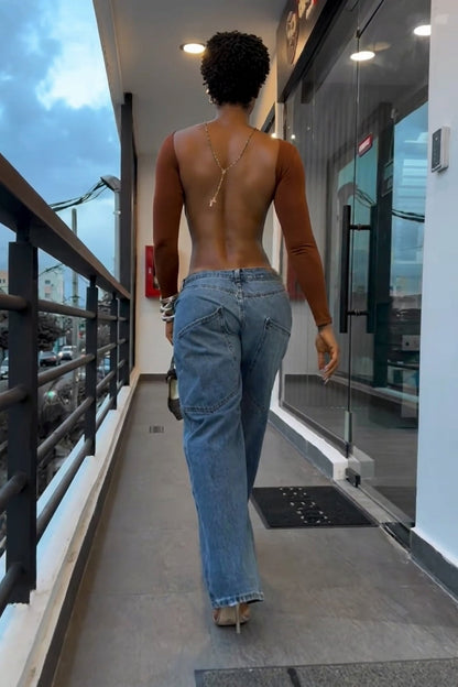 Low‑Rise Baggy Straight Leg Jeans