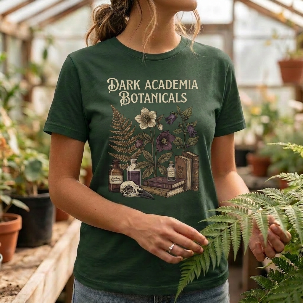 Dark Academia Botanicals Graphic Tee