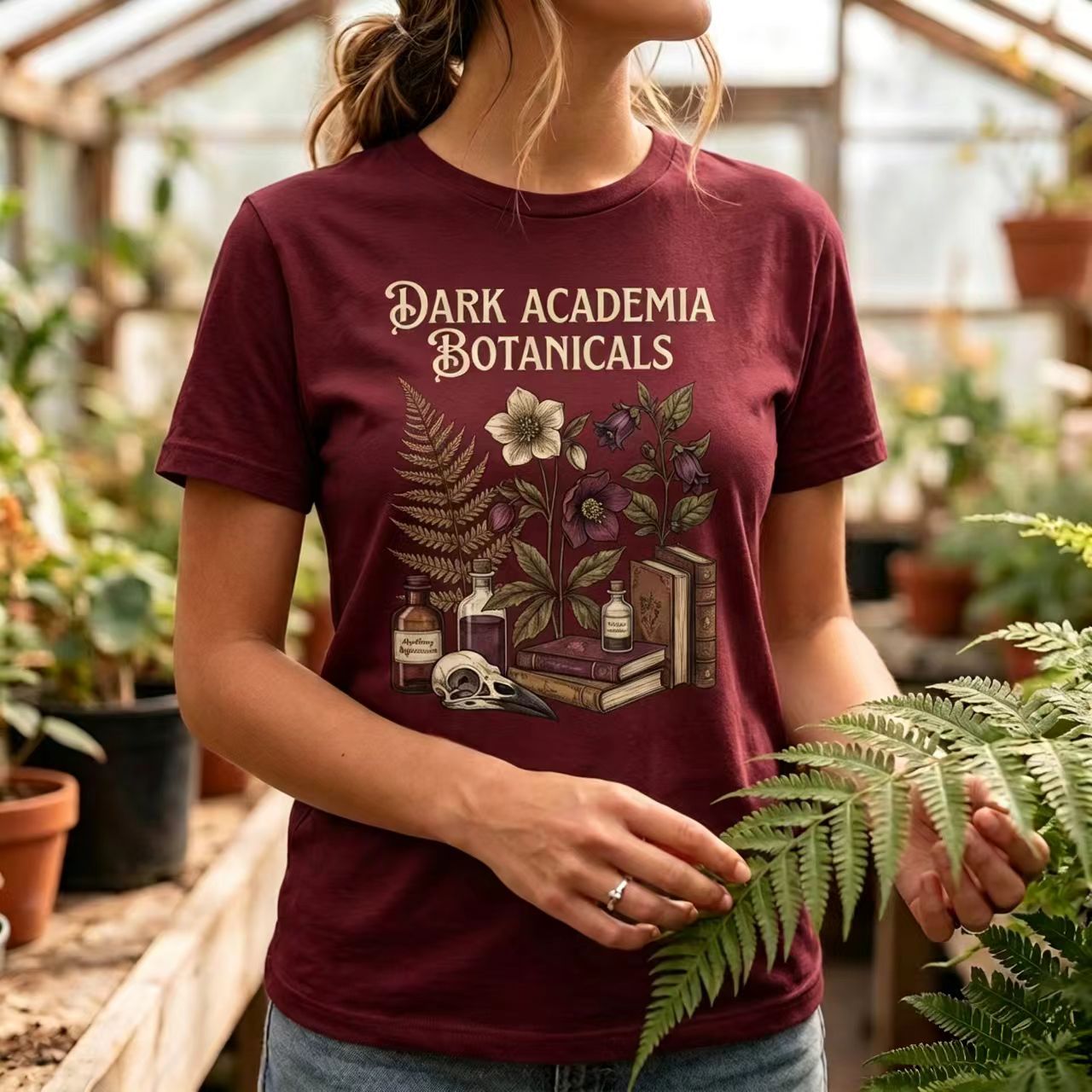 Dark Academia Botanicals Graphic Tee