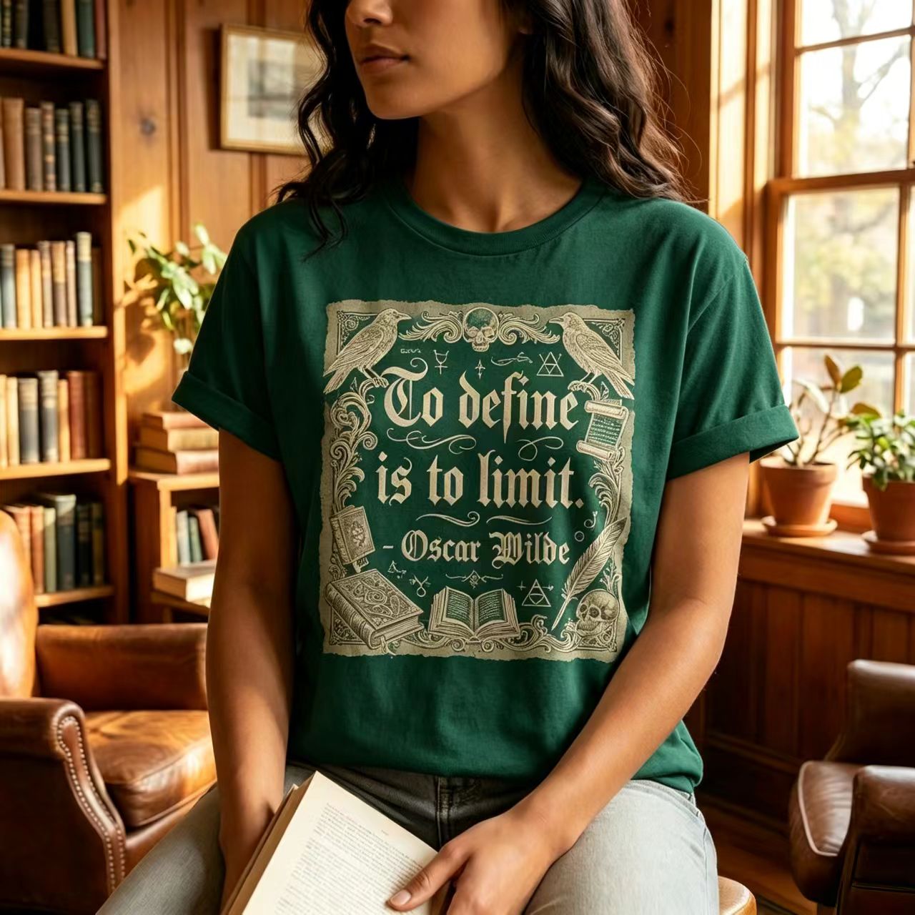 Oscar Wilde Dark Academia Graphic Tee