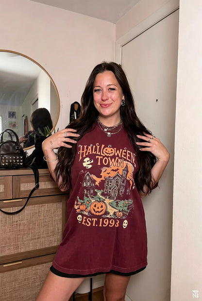 Halloween Town Vintage Washed Graphic Tee