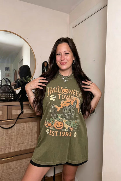Halloween Town Vintage Washed Graphic Tee