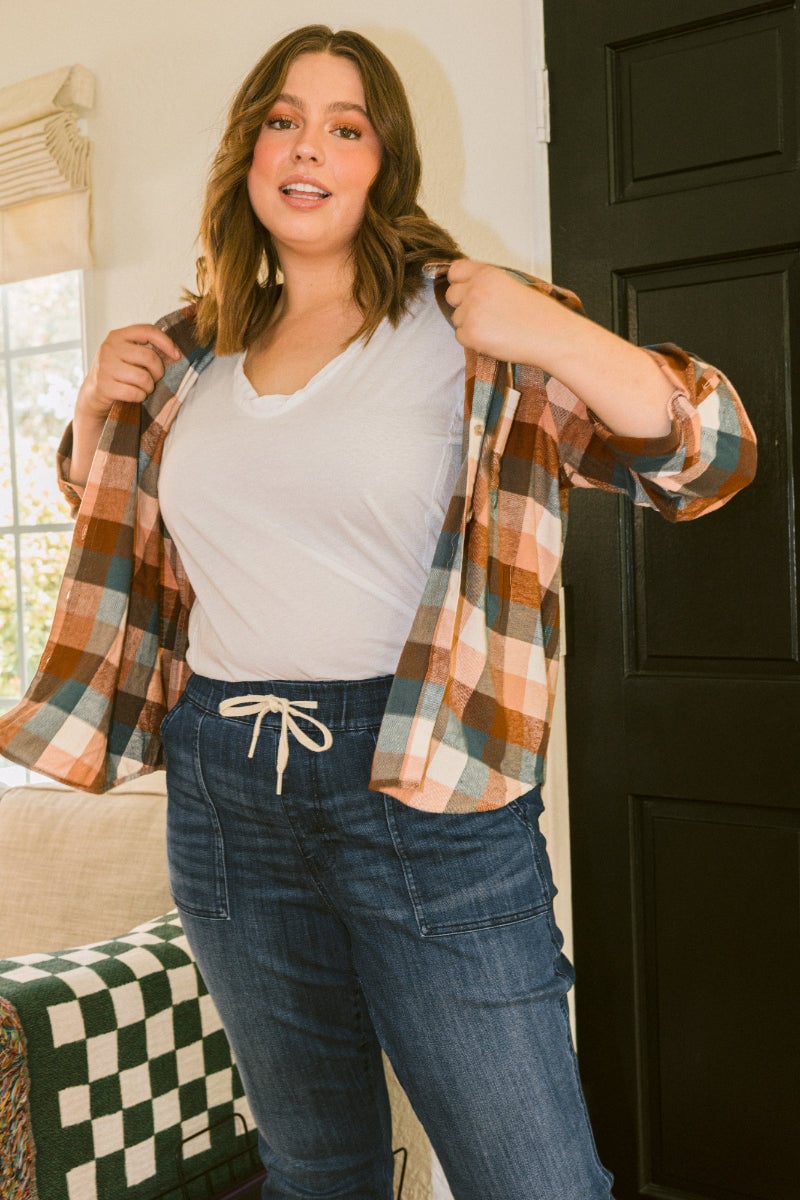 Drawstring Utility Straight Jeans
