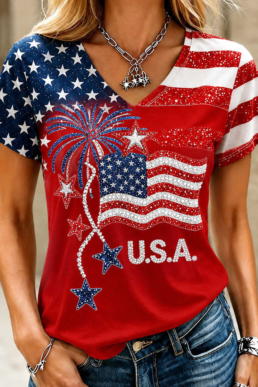 Women's Independence Day Anniversary Casual T-shirt