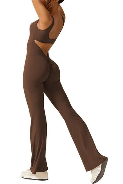 Sexy Backless Bodycon Scrunch Butt Yoga Rompers Seamless Playsuit