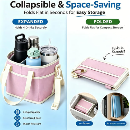 Insulated Drink Carrier Bag for 4 Cups