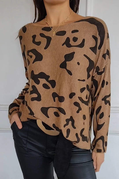 Casual Crew Neck Printed Top