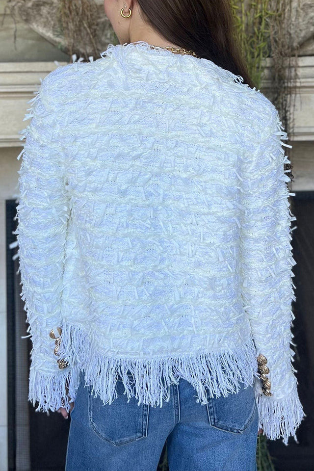 Ladies Flowing Fringe Casual Coat