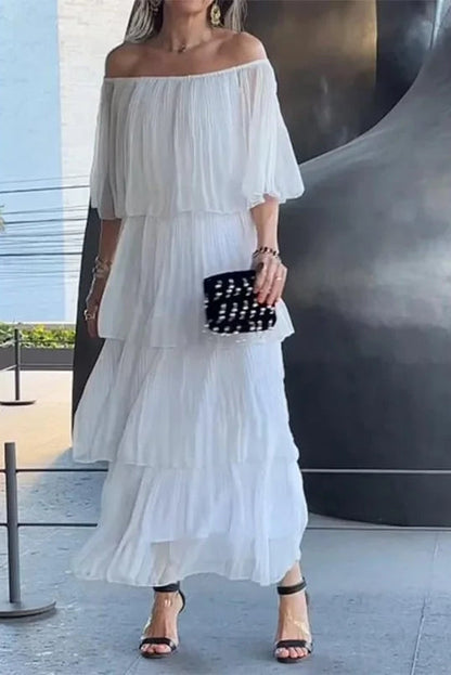 Elegant chiffon cake long dress (Buy 2 free shipping)