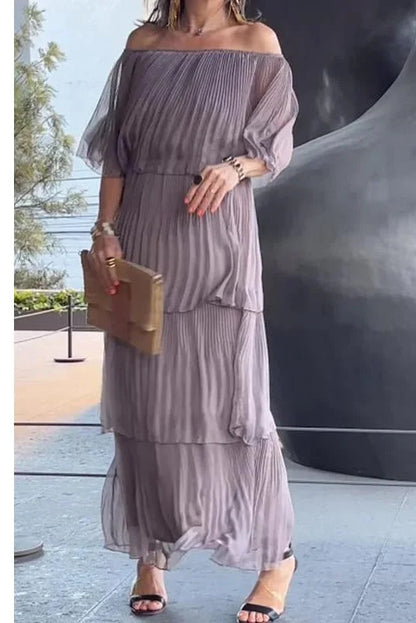 Elegant chiffon cake long dress (Buy 2 free shipping)
