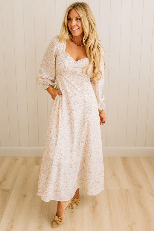 neckline Maxi Dress