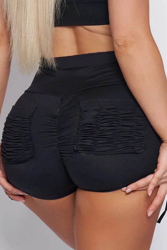 Yoga Outfit Scrunched Pocket Scrunch Butt Shorts