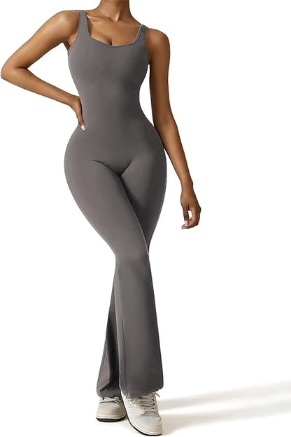 Sexy Backless Bodycon Scrunch Butt Yoga Rompers Seamless Playsuit